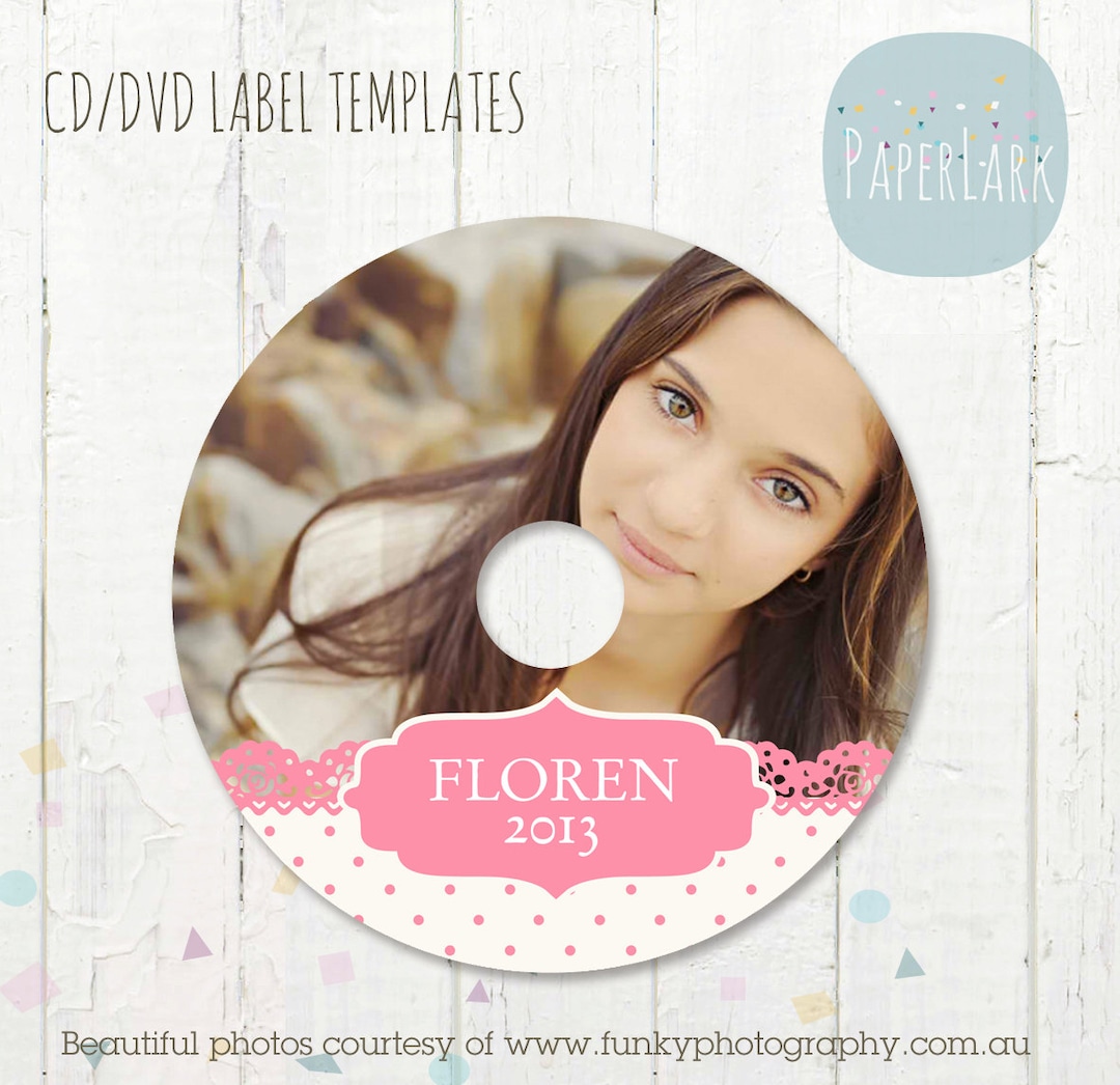 Cd/dvd Label for Senior Photoshop Template - ES007 - INSTANT Download ...