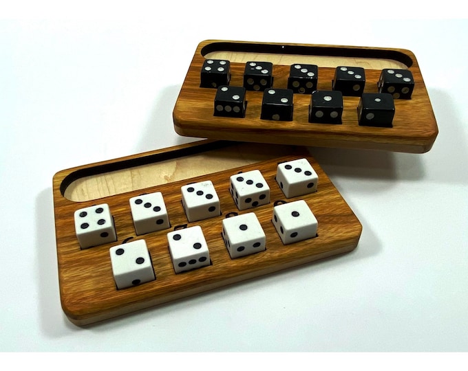 Spell Slot Tracker for D&D 5e Accessory in Maple and Canary Wood Hardwood (16mm dice)