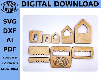 Laser Cut Wall Hanger PLANS (Digital Download ONLY) CO2 Laser/Glowforge Project (svg, dxf, pdf, ai files) Sawtooth Hanger, Keyhole Hanger