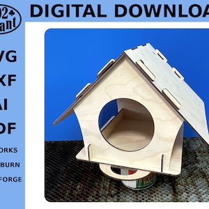 Laser Cut Bird House PLANS (Digital Download ONLY) CO2 Laser/Glowforge Project (svg, dxf, pdf, ai files)