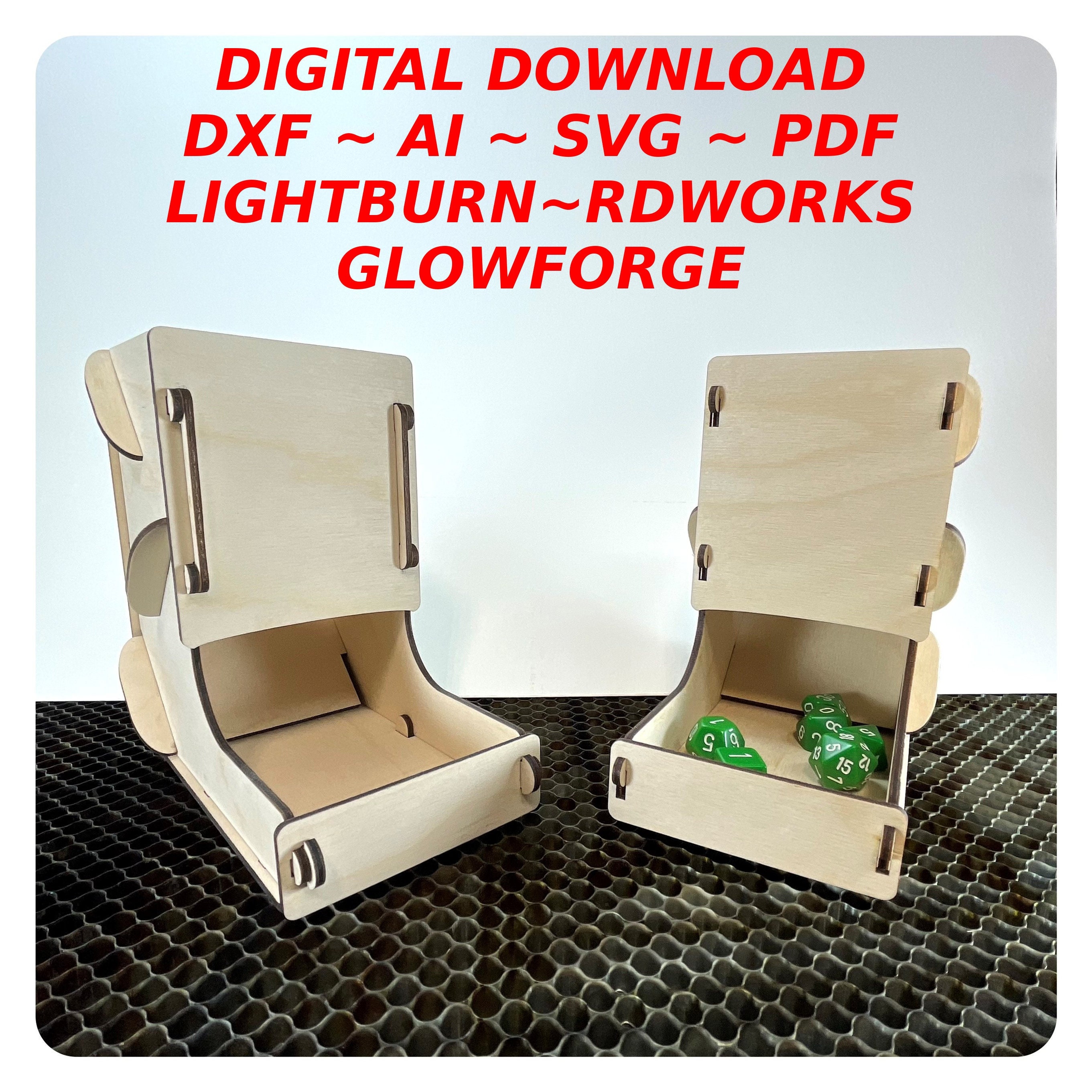 Laser Cut Dice Tower PLANS digital Download ONLY CO2 Etsy Ireland