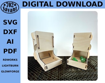 Laser Cut Dice Tower PLANS (Digital Download ONLY) CO2 Laser/Glowforge Project