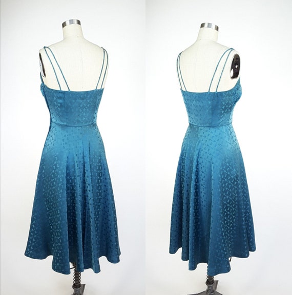 Vintage 1940s Dress S ~ Liquid Satin 40's Dress S… - image 7