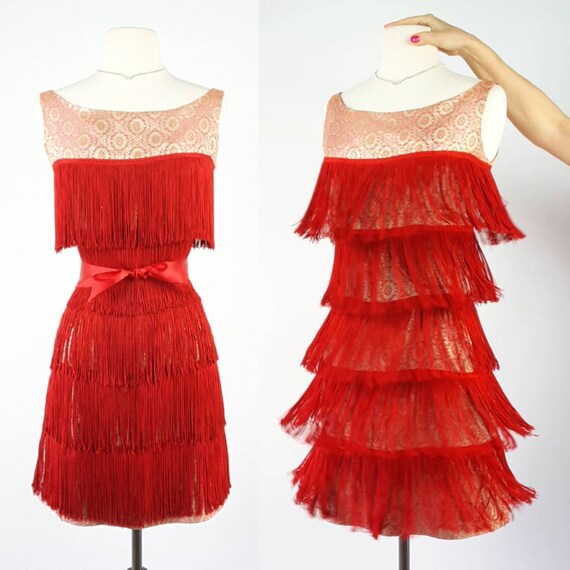 Vintage 20s Dress M ~ Fabulous 60s does 20s Flappe