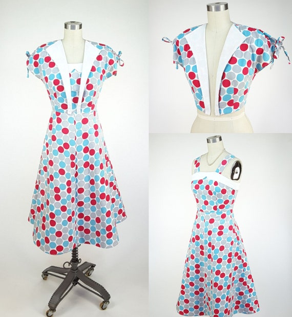 Vintage 1940s Dress Set XS S ~ Darling 40s 50s BE… - image 4