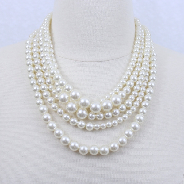 Pearl Twist Necklace Etsy