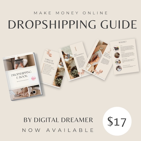 Drop Shipping Guide | Dropship | Amazon | Shopify | Make Money Online | Ebook | Mompreneur | Entrepreneur | Amazon Business Guide | TikTok