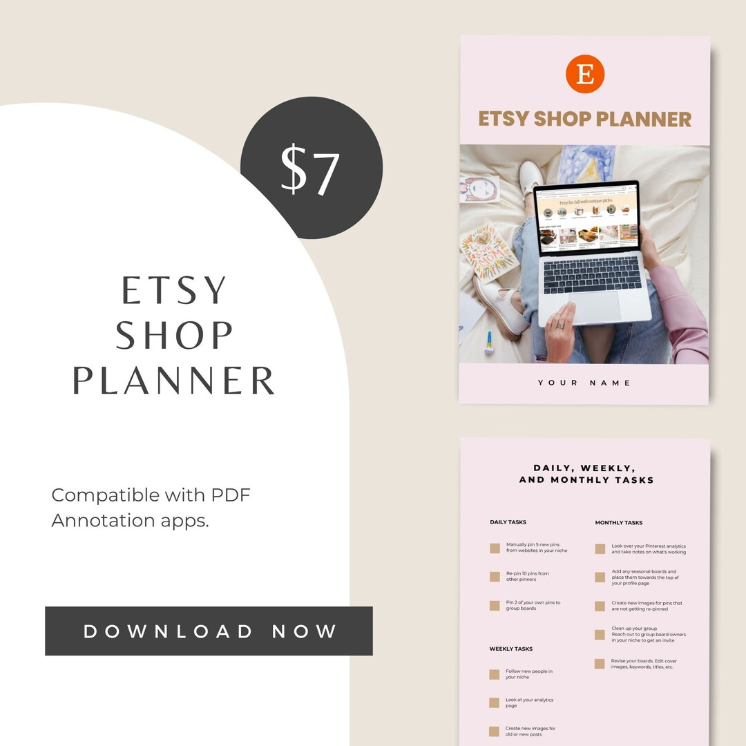 Etsy Shop Planner | Digital Planner | Dated Digital Planner | iPad ...