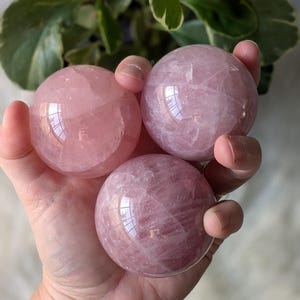 Star Rose Quartz Sphere | Cut and Polished | Crystals | Minerals | Crystal Altar | Metaphysical Properties | Sacred Rocks