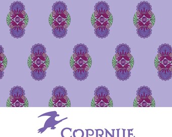 Folk Art Inspired Floral Seamless Pattern, Botanical Repeat Tile (Digital Download)