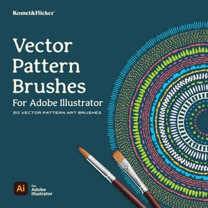Pinceaux d&#39;art numérique à motif vectoriel pour Adobe Illustrator