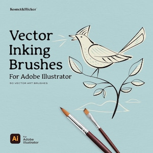 Pinceaux numériques d&#39;encrage vectoriel pour Adobe Illustrator
