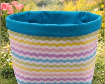 LAST ONE Spring Pastel Fabric Storage Basket