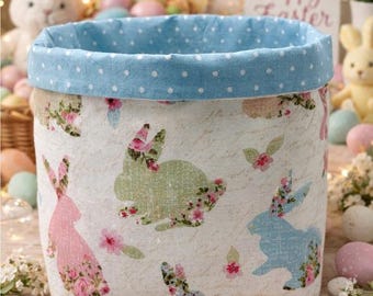 Easter Bunny Fabric Gift Storage Basket