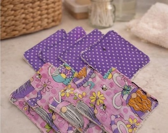 Pink Gnome Reusable Makeup Remover Pads Set of 8