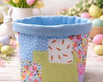 Easter Patchwork Fabric Basket