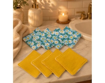 Floral Reusable Makeup Remover Pads Set of 8