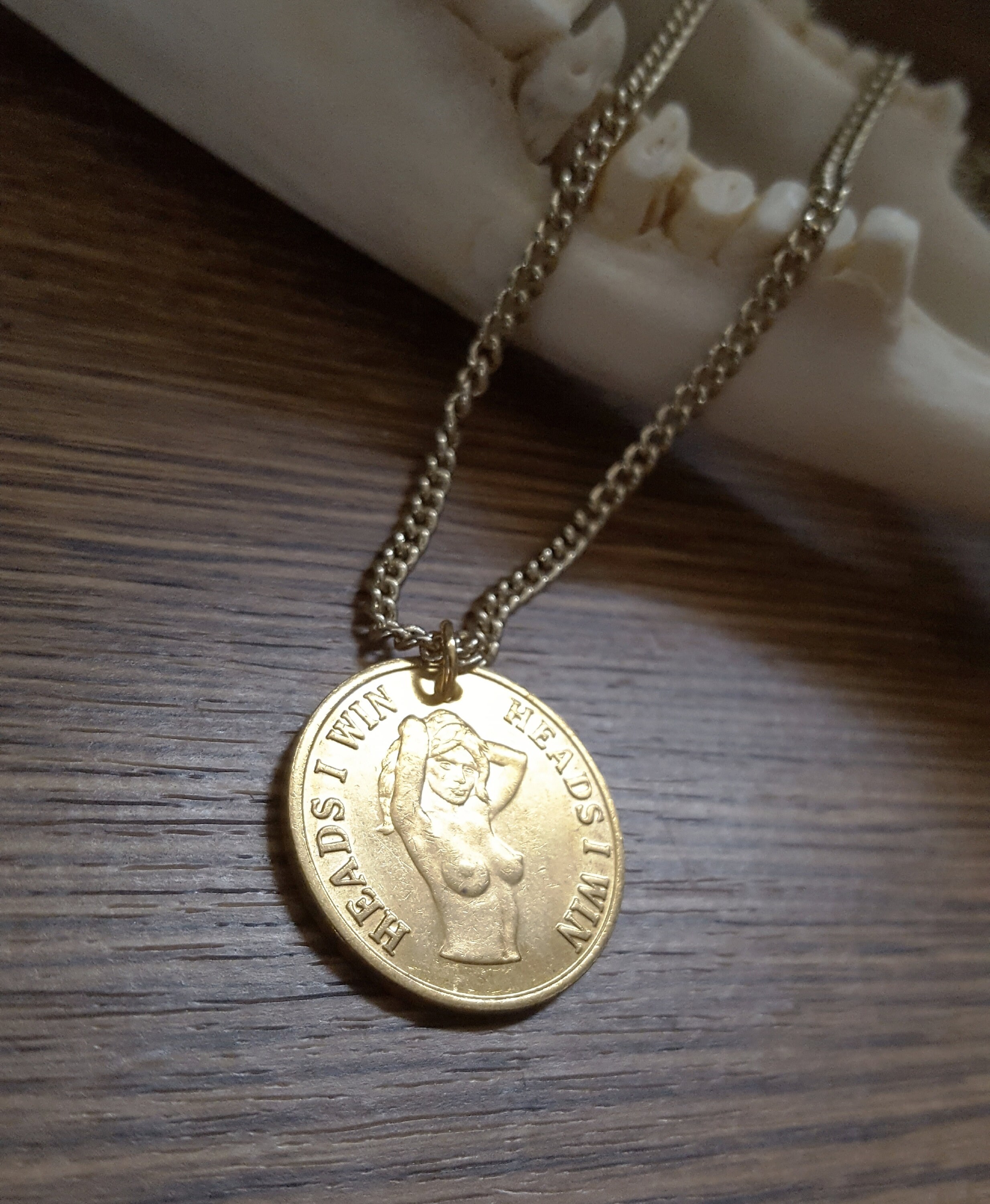 Nudie Coin Necklace // Heads I Win 