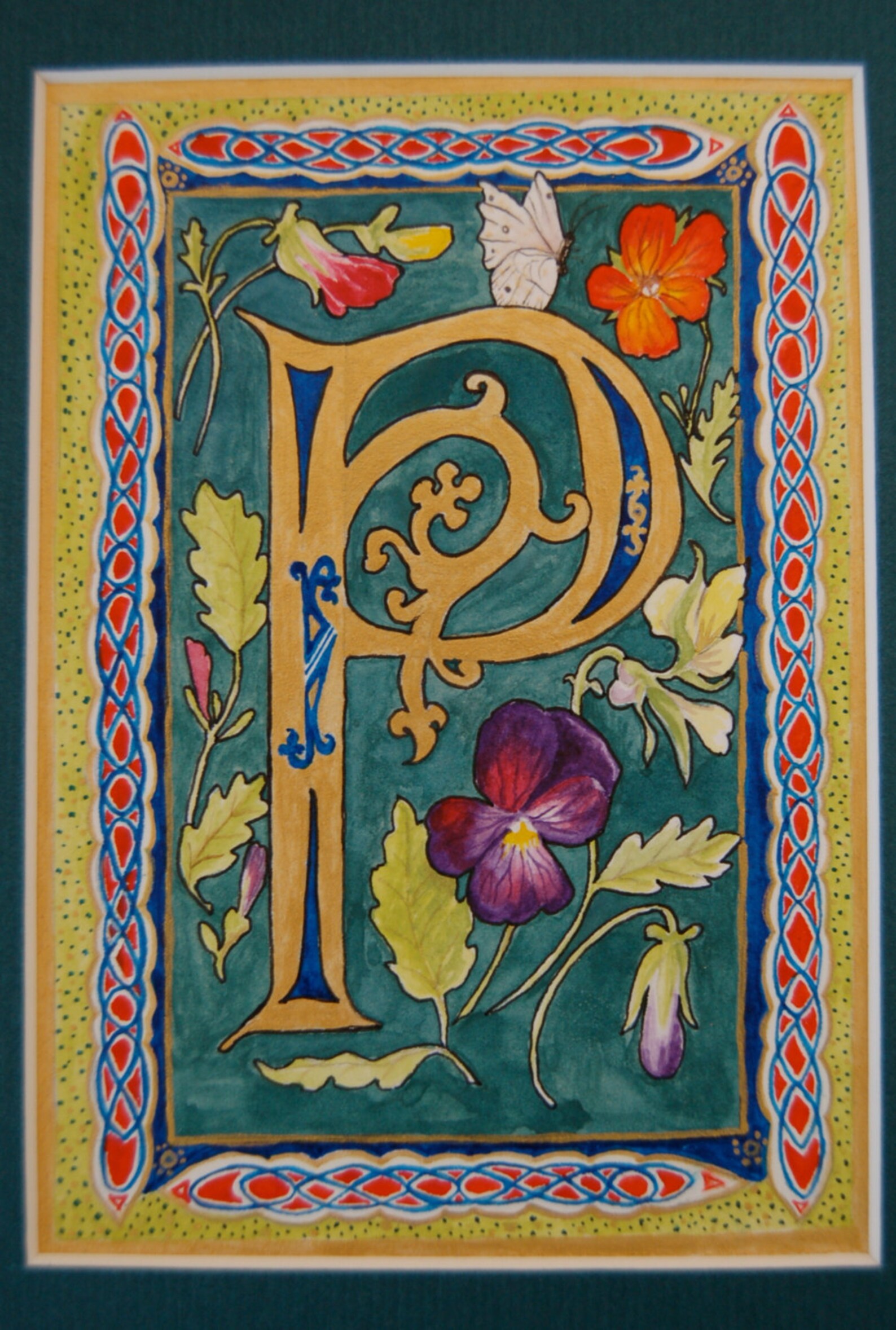 Illuminated Letter P Etsy