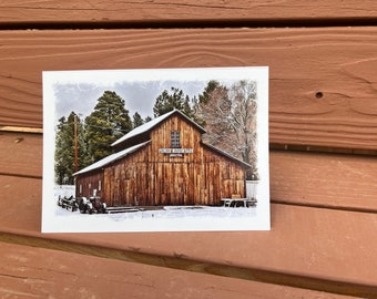 Pioneer Museum Barn Large Notecard