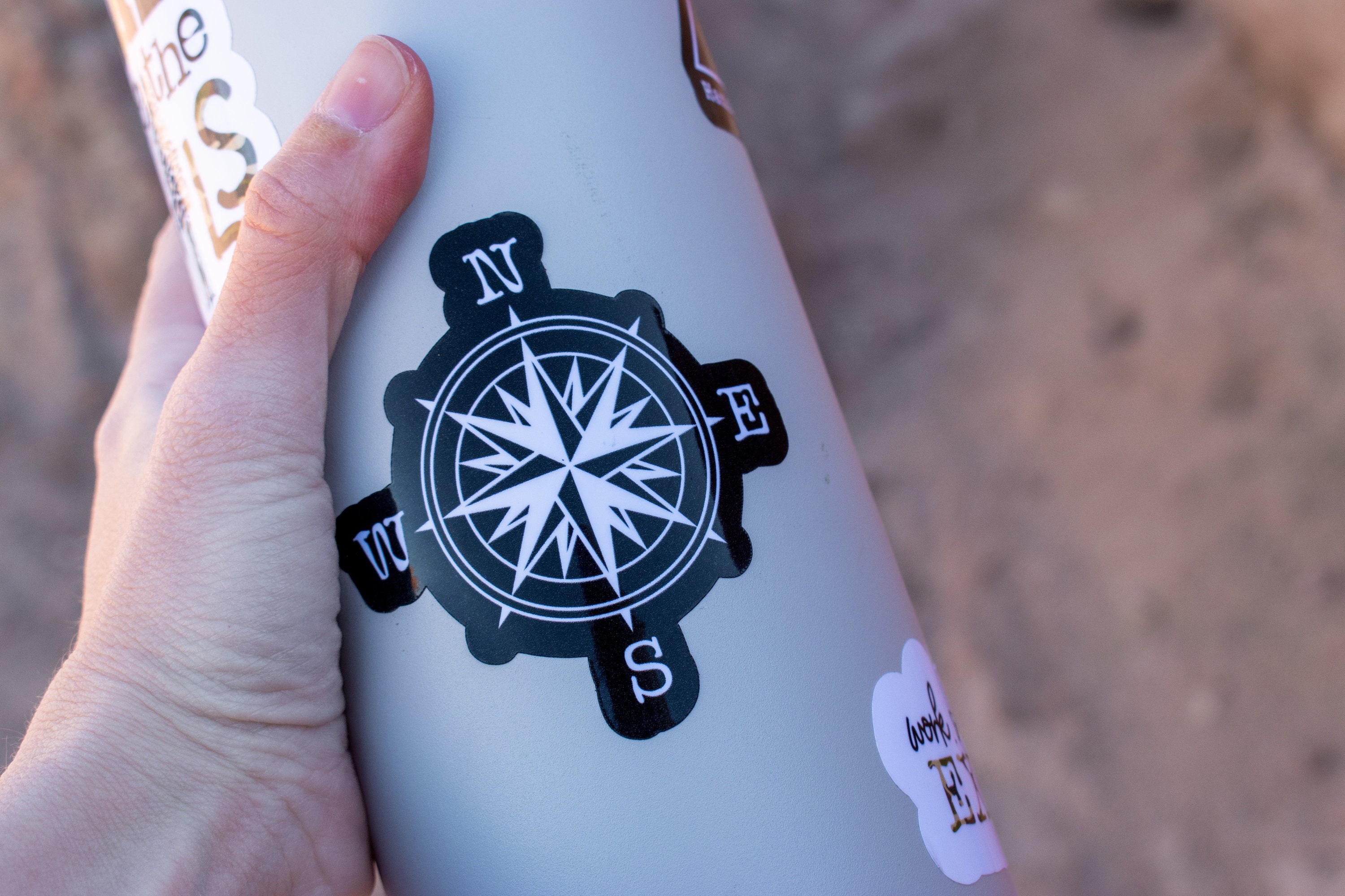 Explorer Compass Sticker Weatherproof Sticker for Water - Etsy