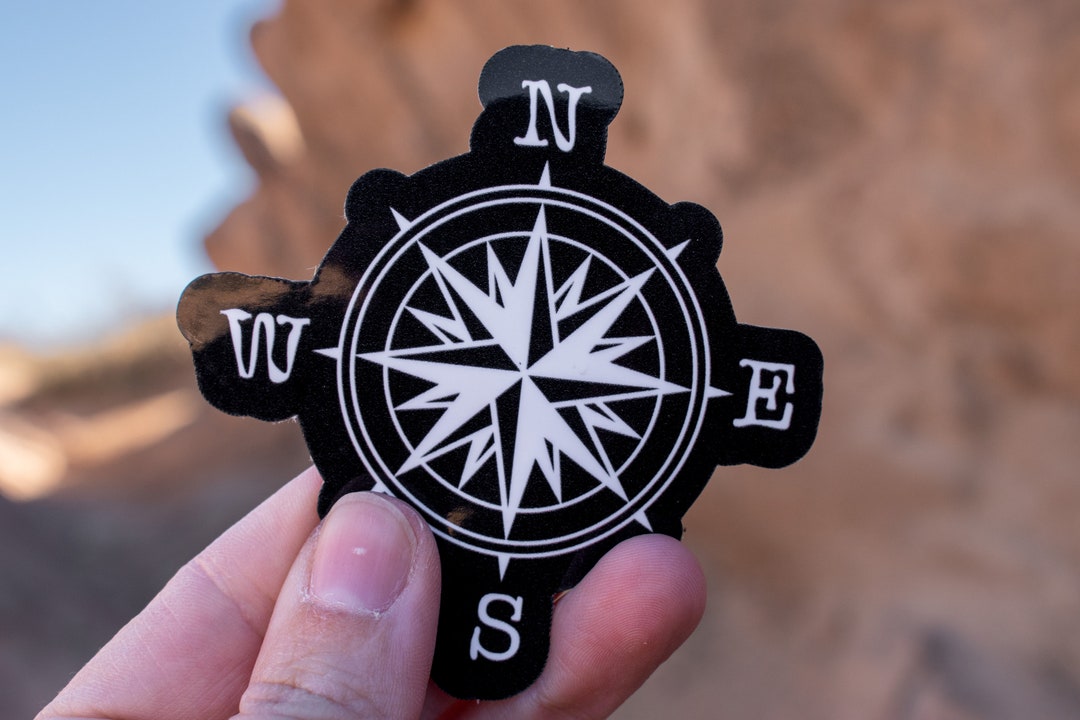 Explorer Compass Sticker Weatherproof Sticker for Water - Etsy