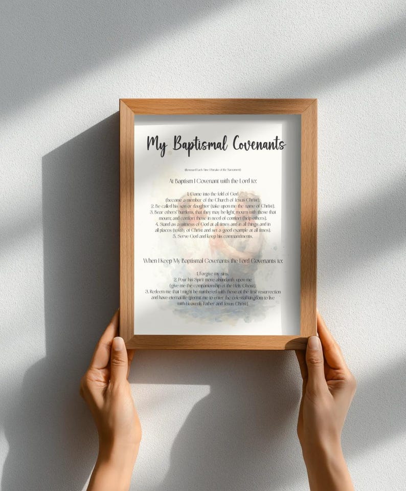 Baptism Covenants Printable | LDS Baptism Gift (digital Download) - Etsy