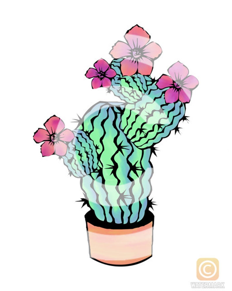 Cactus Art Cactus Print Cacti Cacti Art Watercolor Cactus - Etsy