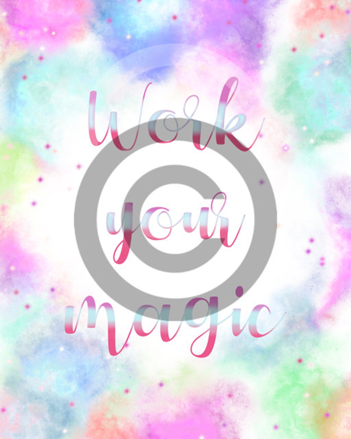 Work Your Magic Inspirational Wall Art Crystal Wall Art Etsy