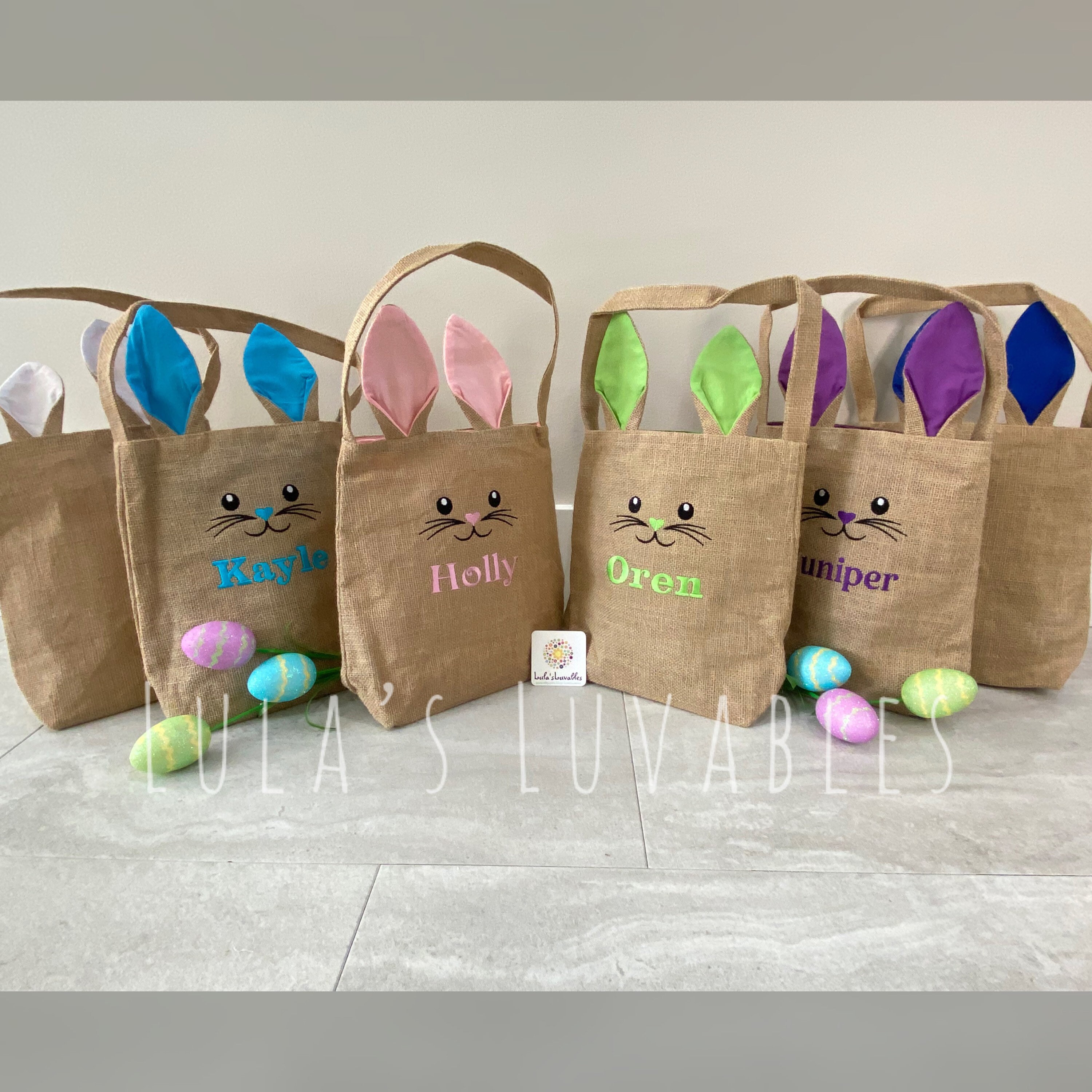 Burlap bunny shop ear bags