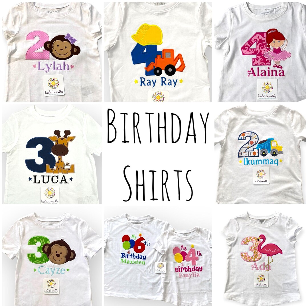 Personalized Embroidered Birthday Shirt, Custom Design, Canada - Etsy