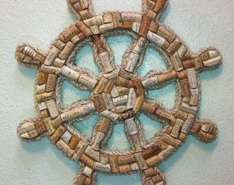 Wine Cork Ships Wheel