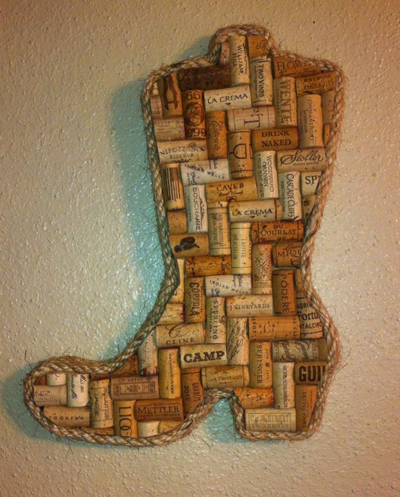 Wine cork cowboy boot Etsy