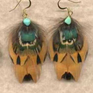 CUSTOM Handmade Pheasant Feather Earrings CLASSIC Version - Beautiful Feathers for Gifting or Just for You!