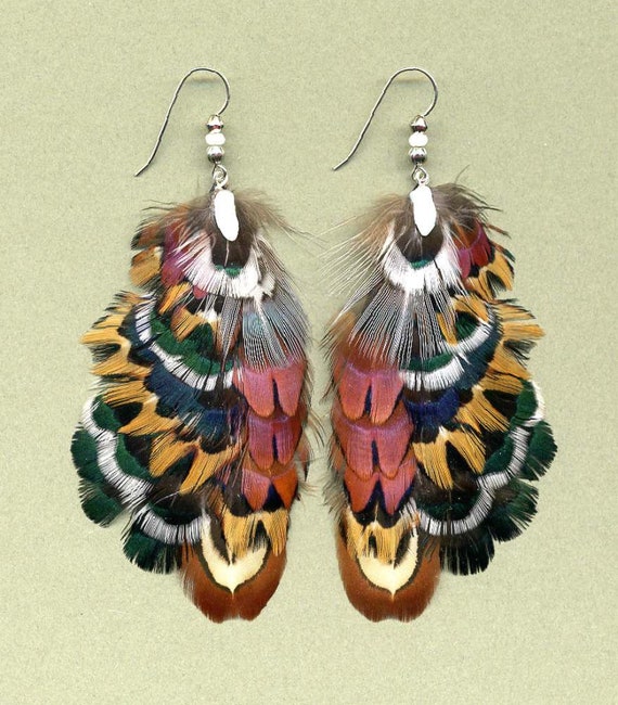 Etsy shop feather earrings