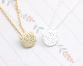 cute and unique robot mask pendant necklace( gold /silver)