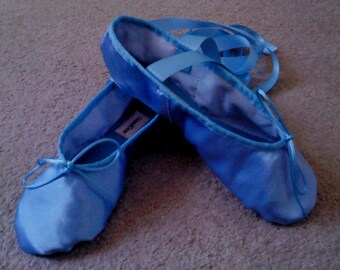 split sole satin ballet shoes