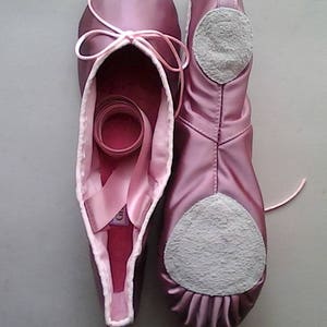 Smokey Mauve Satin Ballet Shoes Full Sole or Split Sole - Etsy