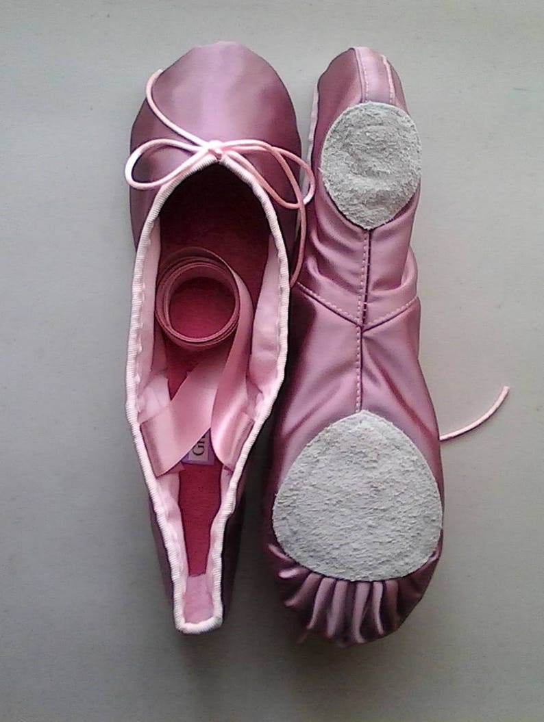 Smokey Mauve Satin Ballet Shoes Full Sole or Split Sole Etsy Australia