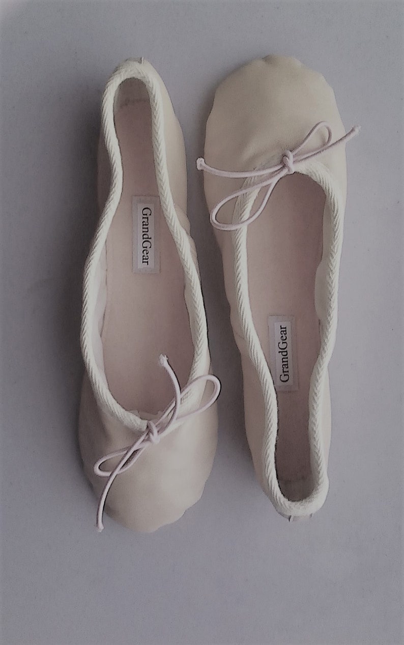 Ivory Calfskin Leather Ballet Slippers / Ballet Shoes Full Etsy