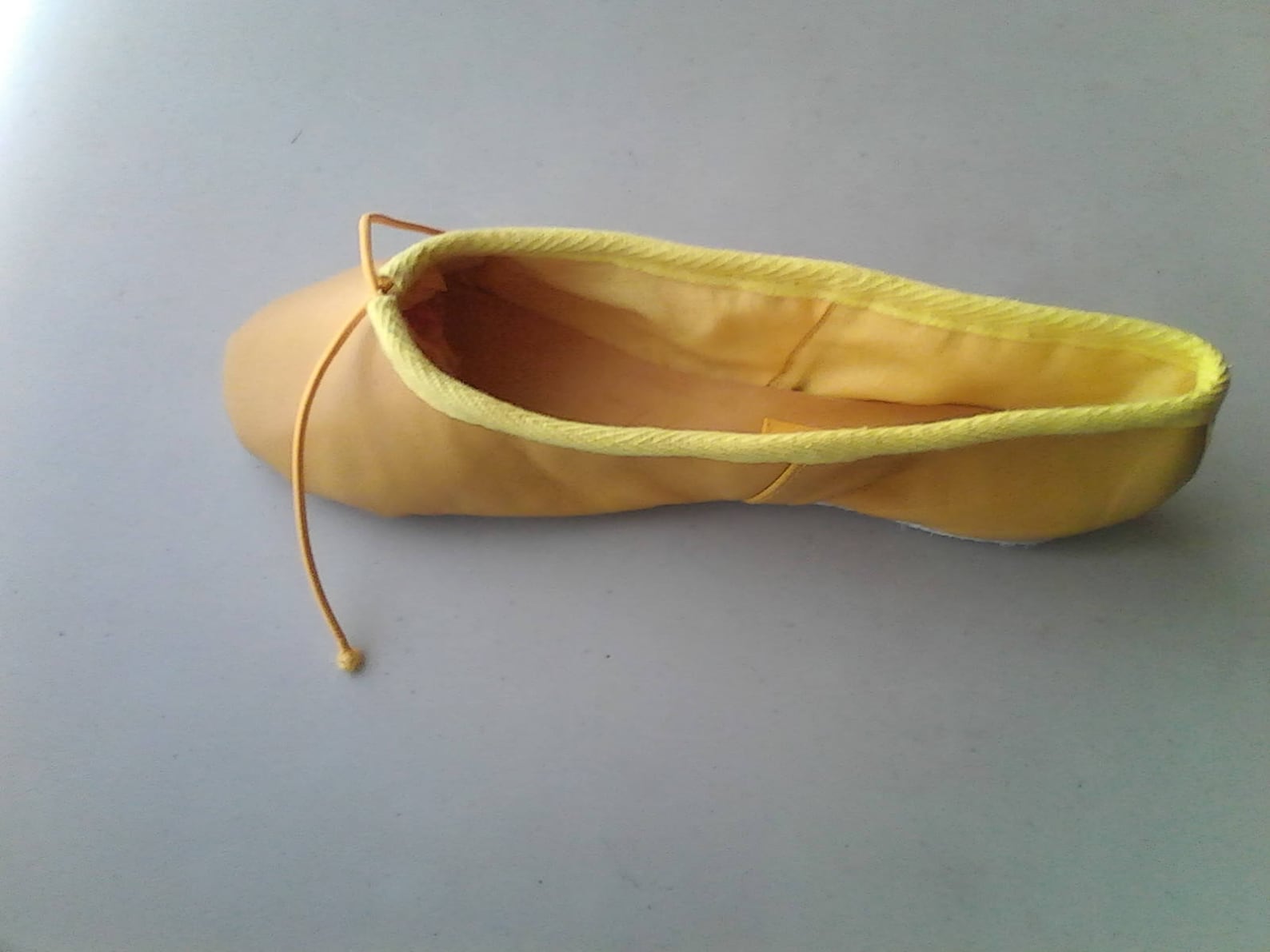 mustard yellow leather ballet shoes - full sole - adult sizes