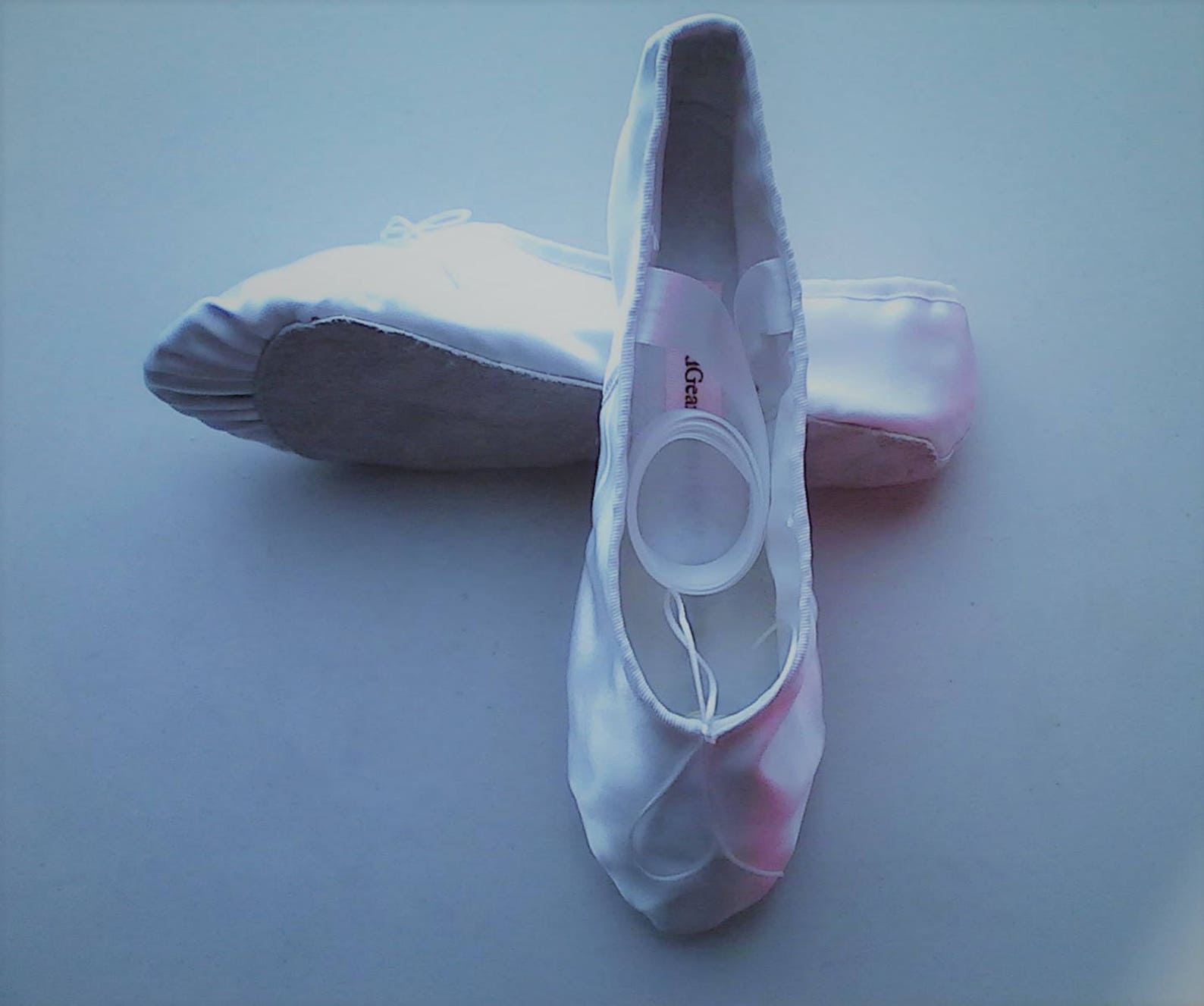 white satin ballet slippers - full soles or split soles