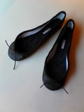 Extreme Low-Cut Black Leather Ballet Shoes Adult sizes Ballet Slippers product logo