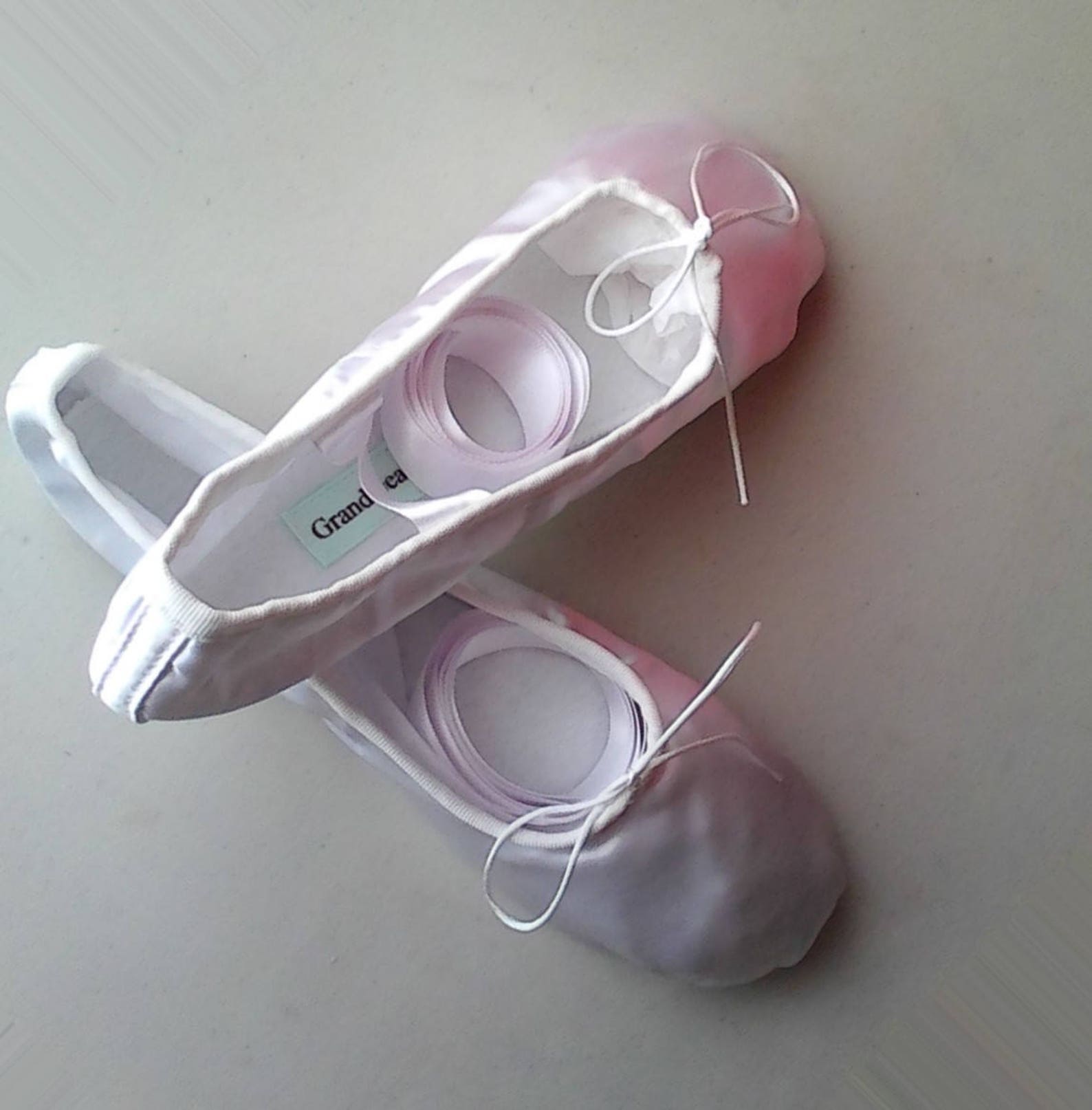 white satin ballet slippers - full soles or split soles