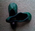 Green Leather Ballet Shoes - Full Sole or Split Sole - Adult sizes