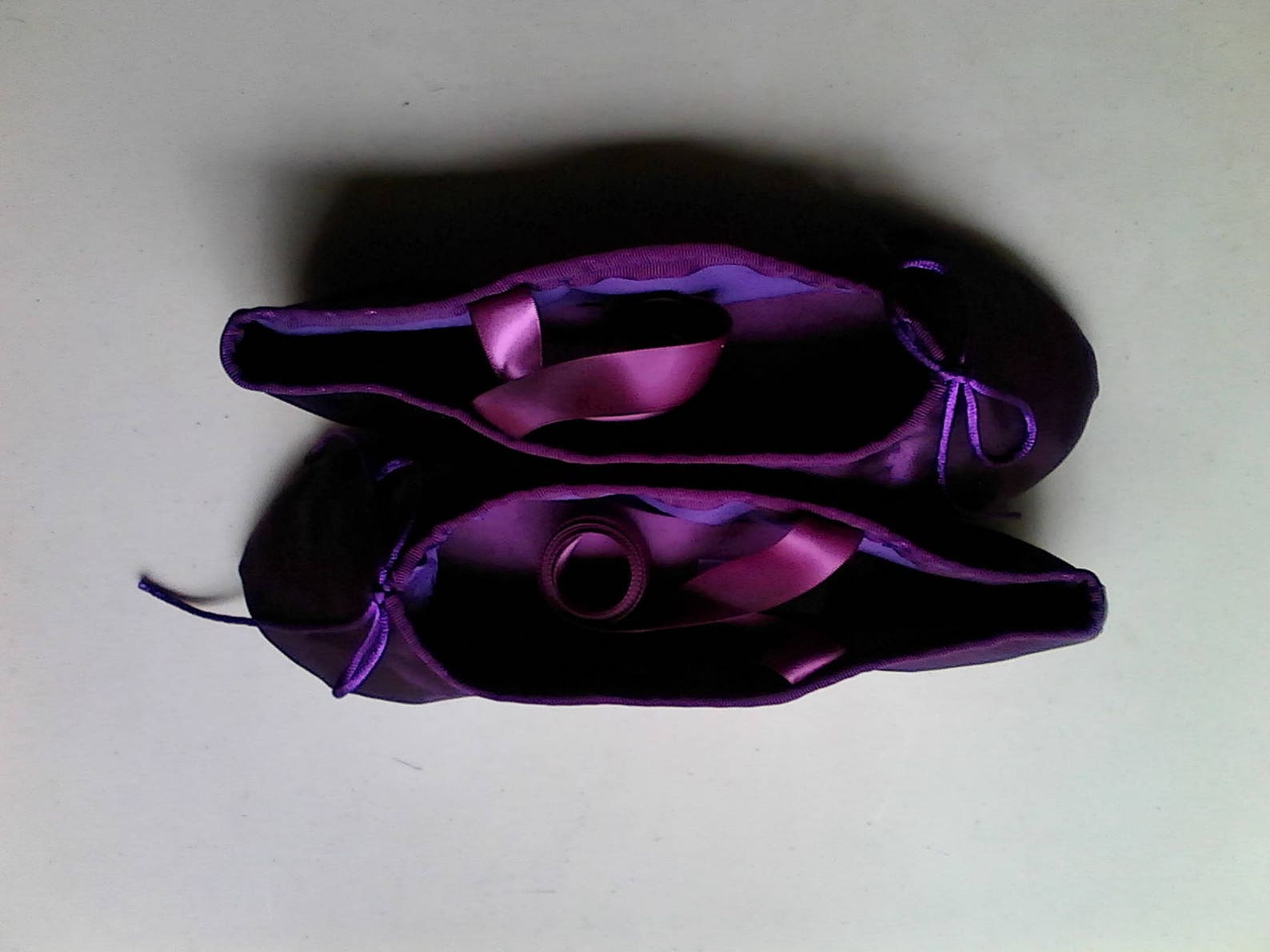 dark plum purple satin ballet shoes - split sole (or full sole) - adult sizes