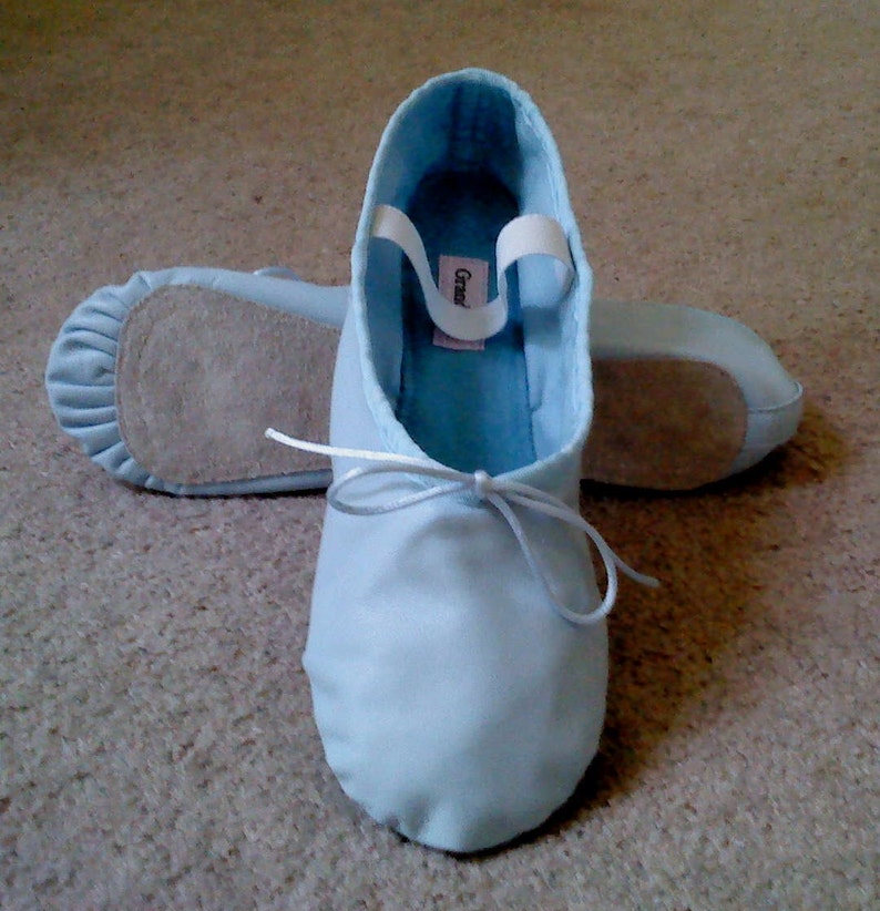 pale blue ballet shoes