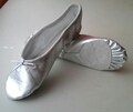 Silver Leather Ballet Slipper - Split Sole (suitable for physi)-  Adult sizes