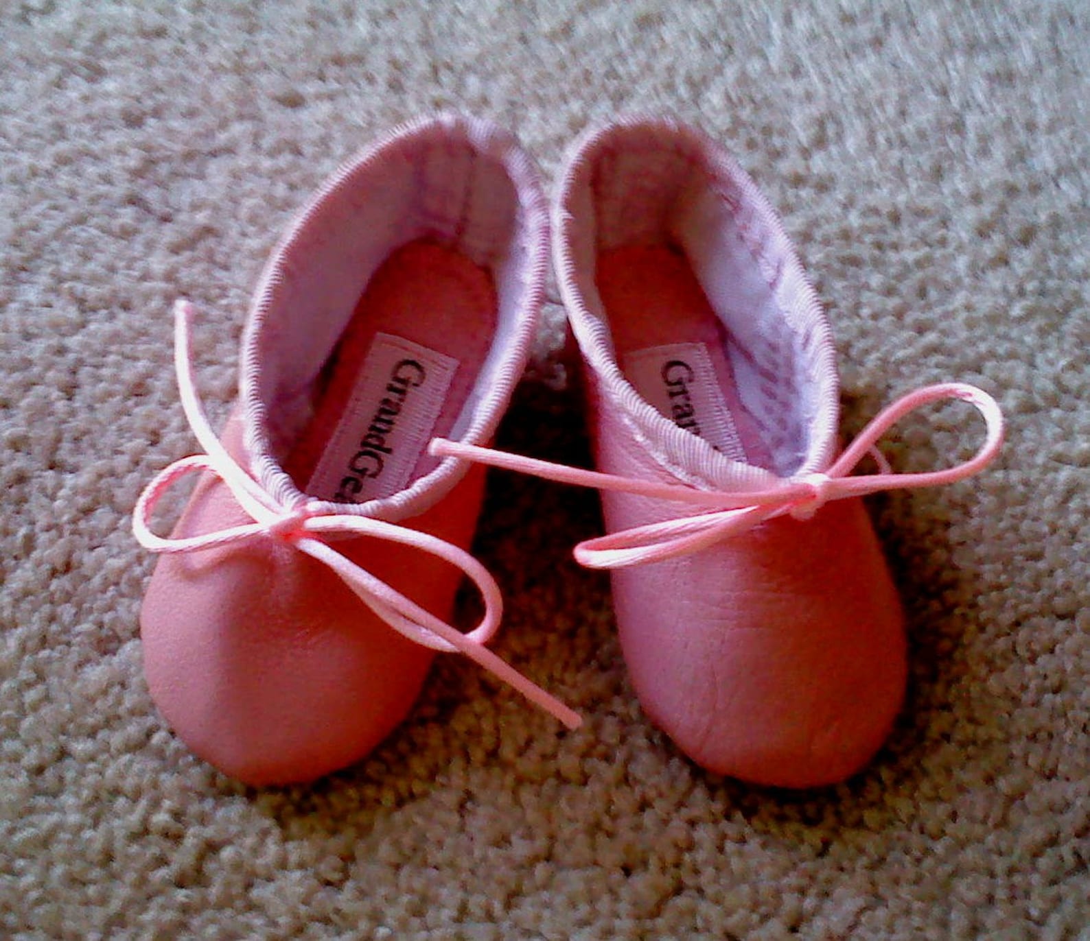lambskin baby ballet slippers - size newborn infants