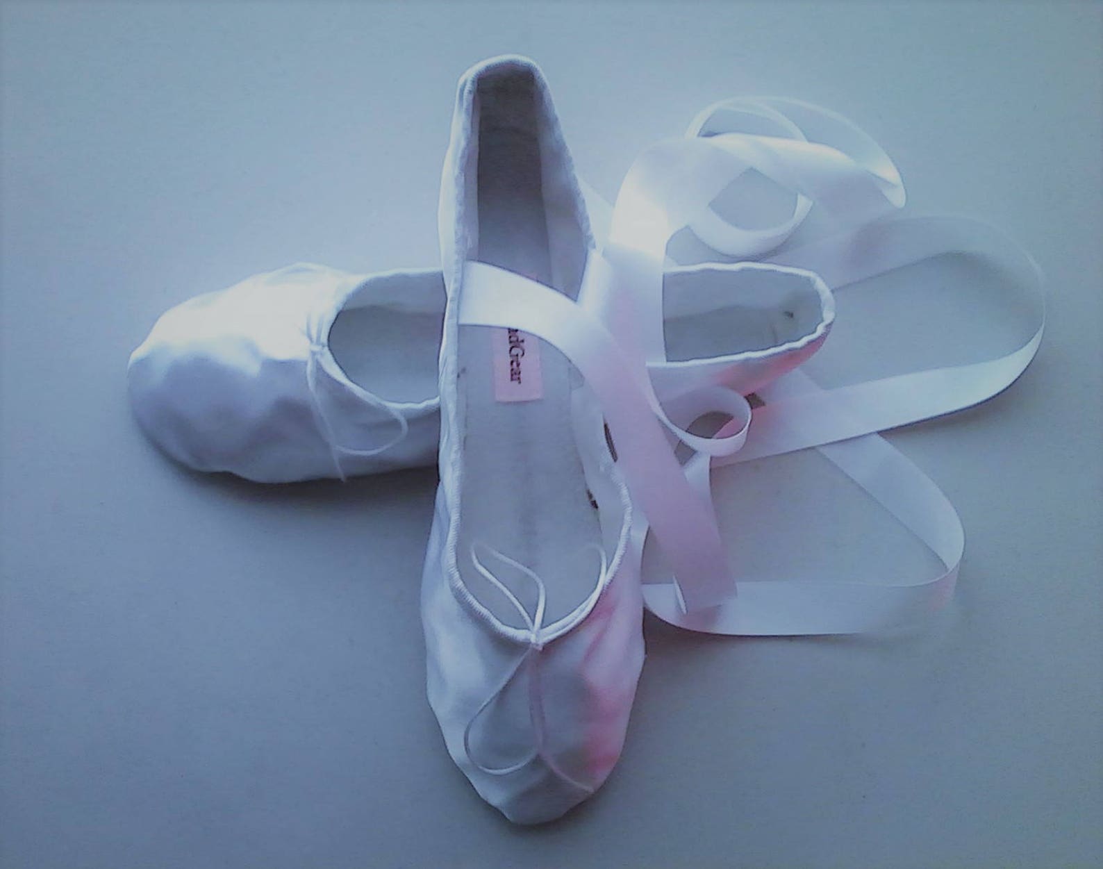 white satin ballet slippers - full soles or split soles